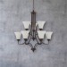 9LT 2-TIER 60W MB DARBY CHANDELIER
