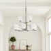 9 LT QUARTZ CHANDELIER OPAL GLS