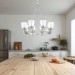 RIELLA 8LT MB CHANDELIER WITH CLEAR SEED