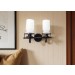 Sunset Qairo 2 Light Vanity With Frosted Seeded Glass Shades F25102-64
