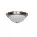 Sunset Lighting F7632-53 Two Light Flush Mount - Faux Alabaster Glass, Dimmable - with Satin Nickel Finish