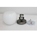 Sunset Lighting Chauncey 1-Light Semi Flush Steel Gray w/ White Glass F27001-59