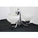 Sunset Lighting Alton 3-Light Chandelier, Faux Alabaster Glass Chrome finish F5453-15