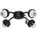 Kathy Ireland HOME 4-Light Arm Fitter f/ Ceiling Fan Light Fixture BBQ Black F440BQ