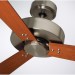Kathy Ireland Home CF320CBS Keane 52" Brushed Steel With Natural Cherry/Walnut Blades Indoor Ceiling Fan In Natural Cherry/Walnut Veneer