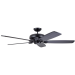 Luminance Kathy Ireland Penbrooke Select Eco 54" Ceiling Fan Premium Motor Barbeque Black Black Solid Wood Blades CF5200BQ-B77K