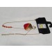PINK/ORANGE DROP PENDANT NECKLACE