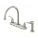OakBrook Pacifica Two Handle Chrome Kitchen Faucet Side Sprayer Included 4546164