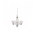 Sunset Lighting 3-Light 21" Diameter Preston Chandelier Ceiling Lamp, Satin Nickel F16083-80