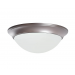 Sunset Lighting F7179-53 Flush Mount Twist on Satin Opal Glass, Satin Nickel Finish