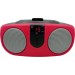 Sylvania SRCD243M-RED Portable CD Player with Am/FM Radio Boombox RED