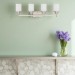 4 LT MB VANITY WITH CLEAR LINEN GLASS