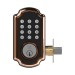 TurboLock Bronze Bluetooth Smart Lock with Lighted Keypad – Single Cylinder Electronic Knob - TL117-BZ